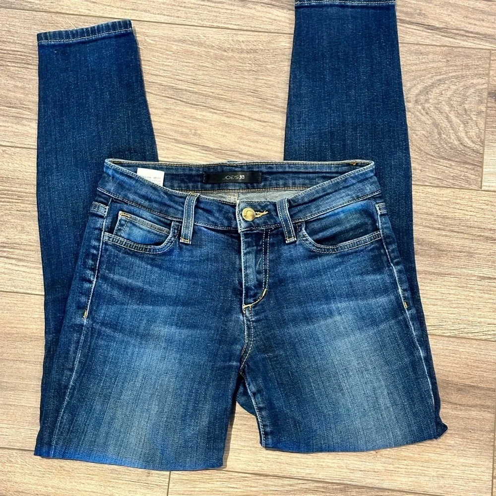 Joe’s Jeans Rikki Ankle Skinny Denim Blue Jeans Mid-Dark Wash Size 25